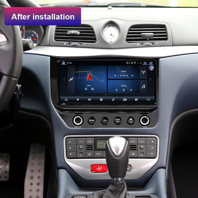 Konsola radia samochodowego Android 10 Czarny ekran z włókna węglowego dla Maserati GT / GC GranTurismo