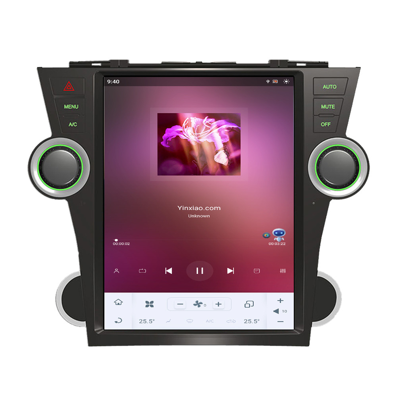12-calowy samochodowy radioodtwarzacz Qualcomm Android Tesla Style Android11 ​​dla Toyota Highlander 2009-2013