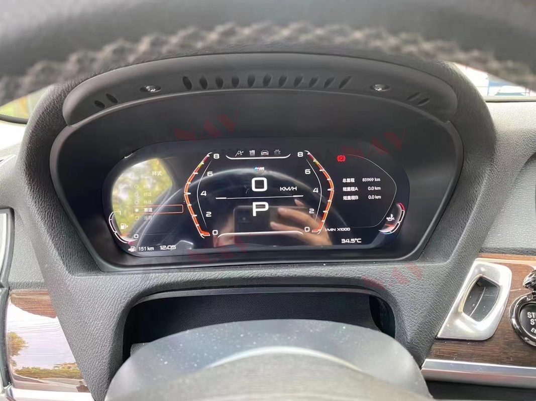 Cyfrowy klaster Niestandardowa deska rozdzielcza samochodu LCD wbudowana w 1DIN dla BMW E60 E70 E71