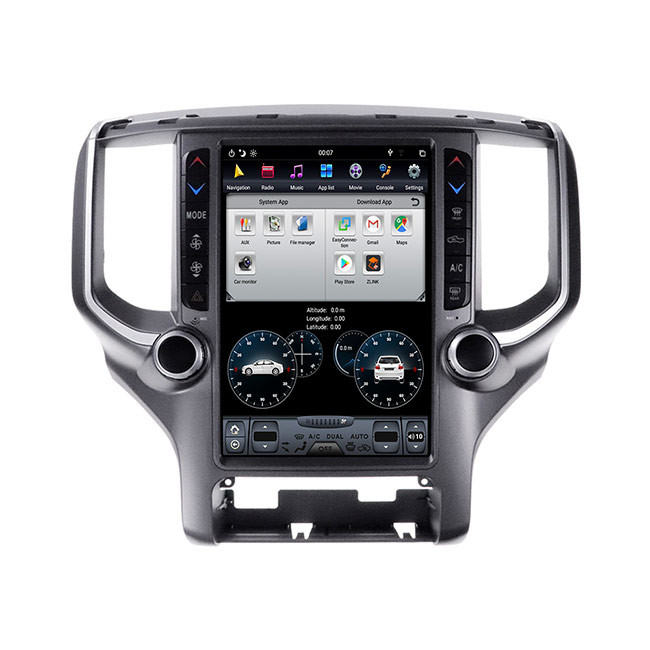 Dogde Ram Single Din Android Radioodtwarzacz samochodowy PX6 12,1 cala