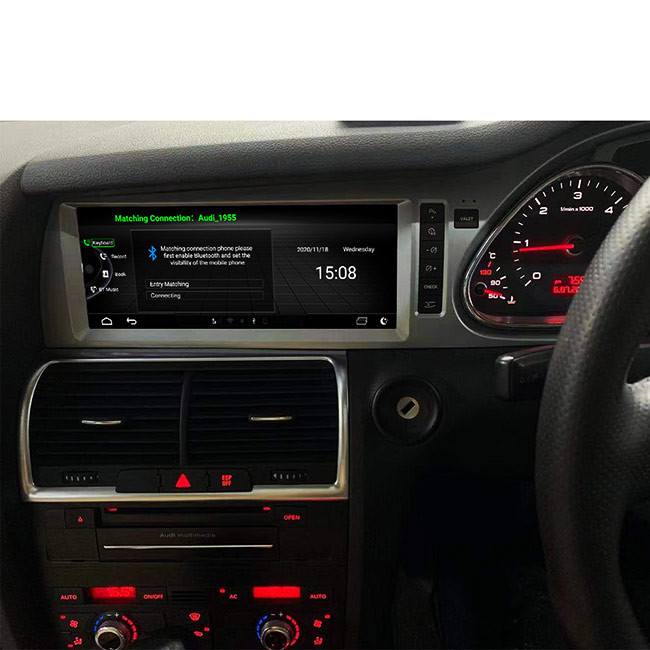 45V Audi Q7 Android Radioodtwarzacz Pojedynczy Din GPS Radio 4G WIFI 10,25 cala