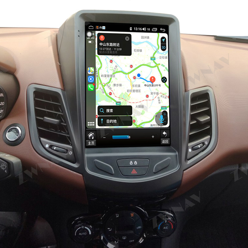 10,4 cala Android Auto Head Unit Nawigacja radiowa Android 10 Carplay dla Ford Fiesta
