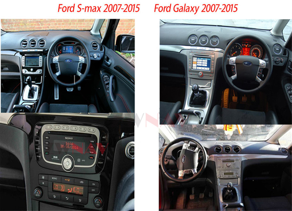 Radio samochodowe z nawigacją radioodtwarzacz stereo Android 11 Carplay dla Ford S-Max Galaxy 2007-2015