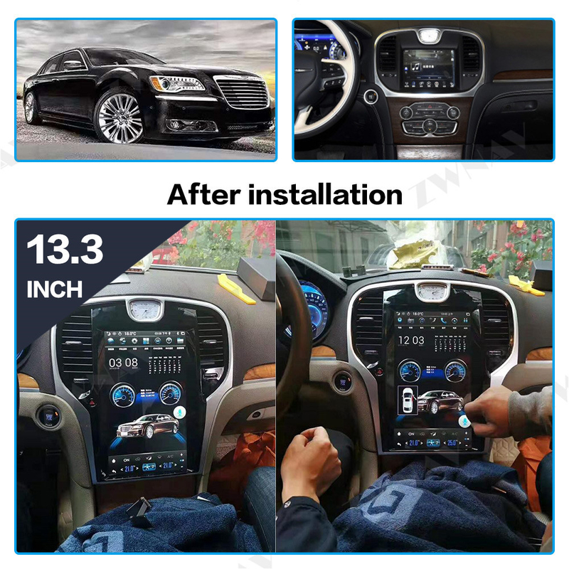 Radioodtwarzacz samochodowy z nawigacją stereo Android 9.0 Carplay dla Chryslera 300C 2013-2019