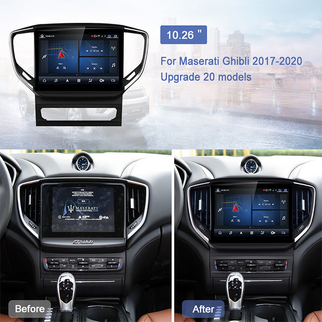 2 Din Android Auto Stereo Odbiornik Odtwarzacz multimedialny GPS dla Maserati Ghibli 2017-2020